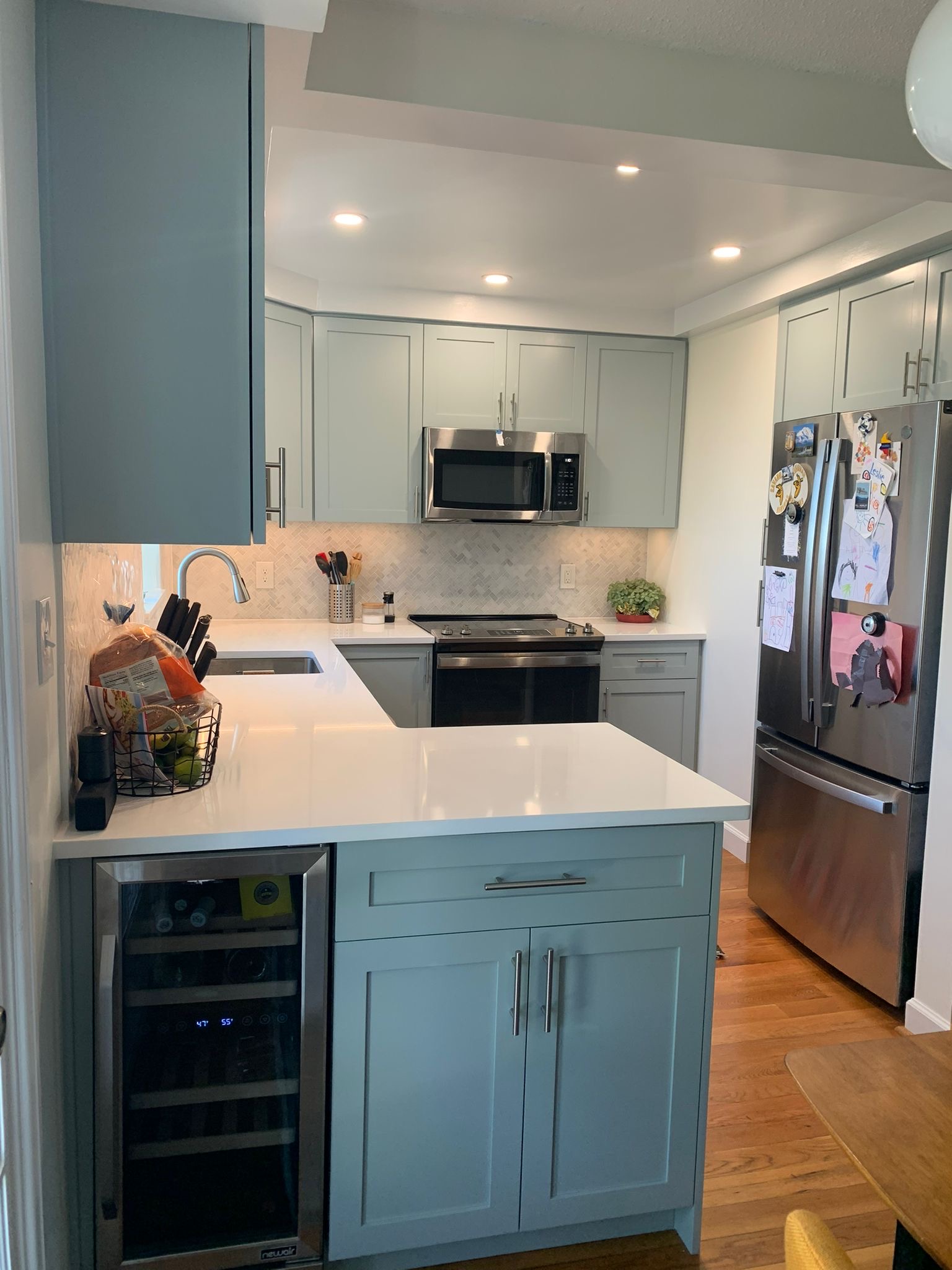 Custom kitchen remodeling with white cabinetry in Alexandria VA